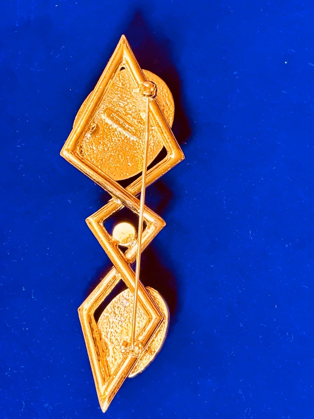 Pierre Cardin Gold-Tone Brooch with Opalescent Cabochons and Clear Crystal - Picture 10 of 15